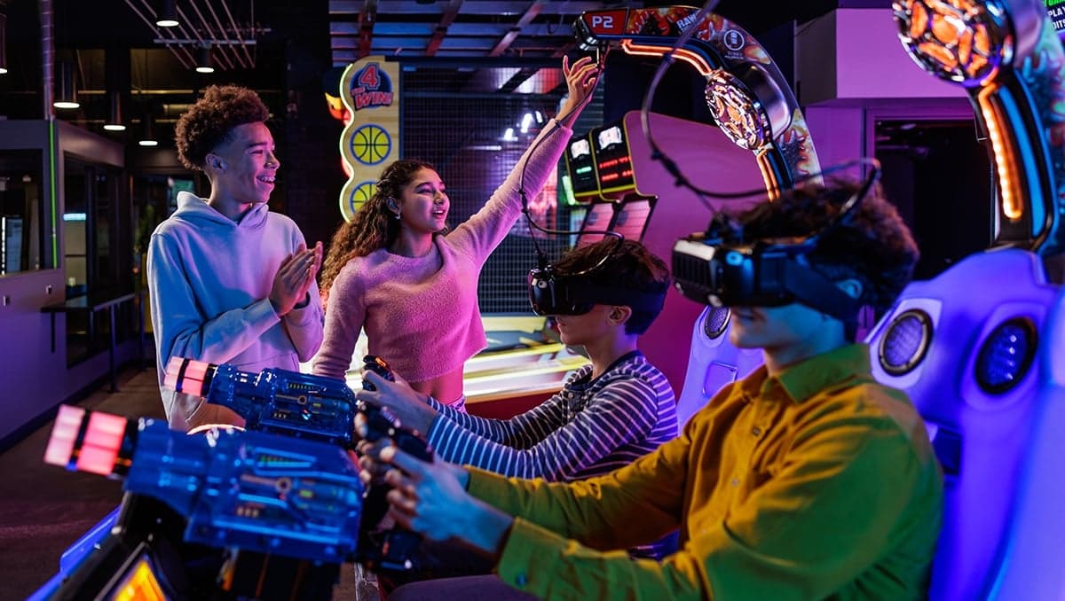 Kid and teen birthday party at Ignite Arcade.